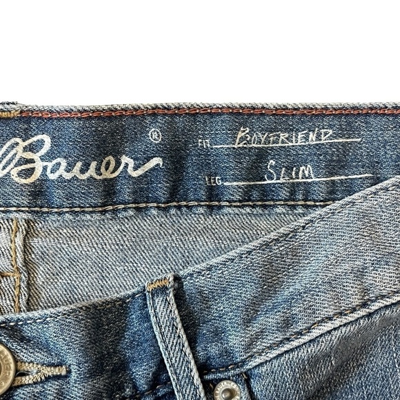 Eddie Bauer Boyfriend Slim Fit Roll Cuff / Crop Jeans. Blue Size 6. #1306 - Picture 5 of 8